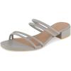 imageCUSHIONAIRE Womens Nora low block heel sandal Memory FoamPale Grey