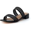 imageCUSHIONAIRE Womens Norma low block heel sandal Memory Foam and Wide Widths AvailableBlack