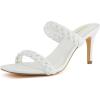 imageCUSHIONAIRE Womens Pippa braided dress sandals Memory Foam Wide Widths AvailableWhite