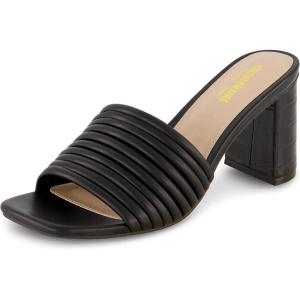 imageCUSHIONAIRE Womens Irma Strappy Block Heel Sandal Memory FoamBlack