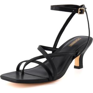 imageCUSHIONAIRE Womens Kitten heel sandal Memory Foam and Wide Widths AvailableBlack
