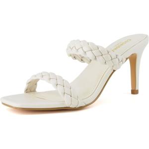 imageCUSHIONAIRE Womens Pippa braided dress sandals Memory Foam Wide Widths AvailableCream
