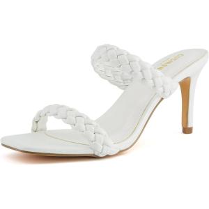 imageCUSHIONAIRE Womens Pippa braided dress sandals Memory Foam Wide Widths AvailableWhite
