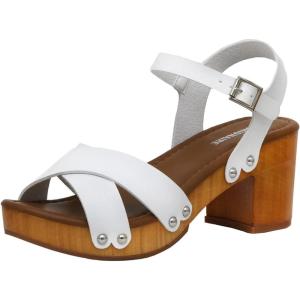 imageCUSHIONAIRE Womens Slate Faux Wood Sandal Memory Foam Insole ampamp LiteSole Technology Wide Widths AvailableWhite