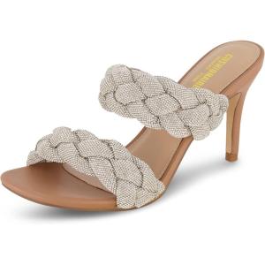 imageCUSHIONAIRE Womens Sparkle braided rhinestone dress sandal Memory Foam Wide Widths AvailableSilver
