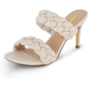 imageCUSHIONAIRE Womens Suzy braided dress sandal Memory Foam Wide Widths AvailableIvory