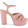 imageCUSHIONAIRE Womens Foxy platform dress sandal Memory Foam and Wide Widths AvailablePink Micro Suede
