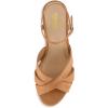 imageCUSHIONAIRE Womens Foxy platform dress sandal Memory Foam and Wide Widths AvailableTan Micro Suede