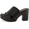 imageCUSHIONAIRE Womens Kamari Faux Wood Sandal with Memory Foam Padding Wide Widths AvailableBlack