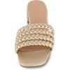 imageCUSHIONAIRE Womens Neary braided low block heel sandal Memory Foam and Wide Widths AvailableChampagne