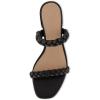 imageCUSHIONAIRE Womens Neptune braided low block heel sandal Memory FoamBlack