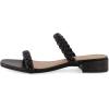 imageCUSHIONAIRE Womens Neptune braided low block heel sandal Memory FoamBlack