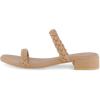 imageCUSHIONAIRE Womens Neptune braided low block heel sandal Memory FoamNude