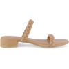imageCUSHIONAIRE Womens Neptune braided low block heel sandal Memory FoamNude