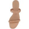 imageCUSHIONAIRE Womens Neptune braided low block heel sandal Memory FoamRose Gold