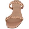imageCUSHIONAIRE Womens Neptune braided low block heel sandal Memory FoamRose Gold