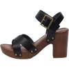 imageCUSHIONAIRE Womens Sayer Faux Wood Sandal LiteSole Technology Wide Widths AvailableBlack