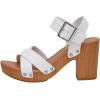 imageCUSHIONAIRE Womens Sayer Faux Wood Sandal LiteSole Technology Wide Widths AvailableWhite