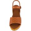 imageCUSHIONAIRE Womens Shea Faux Wood Sandal Comfort Foam ampamp LiteSole Technology Wide Widths AvailableTan