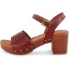 imageCUSHIONAIRE Womens Shea Faux Wood Sandal Comfort Foam ampamp LiteSole Technology Wide Widths AvailableWhisky