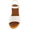 imageCUSHIONAIRE Womens Shea Faux Wood Sandal Comfort Foam ampamp LiteSole Technology Wide Widths AvailableWhite