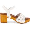 imageCUSHIONAIRE Womens Shea Faux Wood Sandal Comfort Foam ampamp LiteSole Technology Wide Widths AvailableWhite