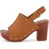 imageCUSHIONAIRE Womens Sisi Faux Wood Sandal Comfort Foam ampamp LiteSole Technology Wide Widths AvailableCaramel