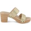 imageCUSHIONAIRE Womens Sky Faux Wood Sandal Comfort Foam ampamp LiteSole TechnologyGold