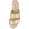 imageCUSHIONAIRE Womens Sky Faux Wood Sandal Comfort Foam ampamp LiteSole TechnologyGold