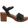 imageCUSHIONAIRE Womens Sloan Faux Wood Sandal Memory Foam Insole ampamp LiteSole Technology Wide Widths AvailableBlack
