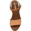 imageCUSHIONAIRE Womens Sloan Faux Wood Sandal Memory Foam Insole ampamp LiteSole Technology Wide Widths AvailableHoney