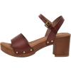 imageCUSHIONAIRE Womens Sloan Faux Wood Sandal Memory Foam Insole ampamp LiteSole Technology Wide Widths AvailableWhisky