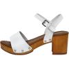 imageCUSHIONAIRE Womens Sloan Faux Wood Sandal Memory Foam Insole ampamp LiteSole Technology Wide Widths AvailableWhite