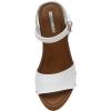 imageCUSHIONAIRE Womens Sloan Faux Wood Sandal Memory Foam Insole ampamp LiteSole Technology Wide Widths AvailableWhite