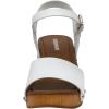 imageCUSHIONAIRE Womens Sloan Faux Wood Sandal Memory Foam Insole ampamp LiteSole Technology Wide Widths AvailableWhite