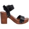 imageCUSHIONAIRE Womens Sydney Faux Wood Sandal LiteSole Technology Wide Widths AvailableBlack