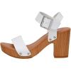 imageCUSHIONAIRE Womens Sydney Faux Wood Sandal LiteSole Technology Wide Widths AvailableWhite