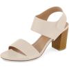 imageCUSHIONAIRE Womens Talent cut out heel sandal Memory Foam and Wide Widths AvailableCream