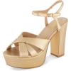 imageCUSHIONAIRE Womens Foxy platform dress sandal Memory Foam and Wide Widths AvailableChampagne