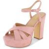 imageCUSHIONAIRE Womens Foxy platform dress sandal Memory Foam and Wide Widths AvailablePink Micro Suede