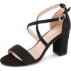 imageCUSHIONAIRE Womens Jewel rhinestone dress heel sandal with Comfort FoamBlack