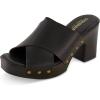 imageCUSHIONAIRE Womens Kamari Faux Wood Sandal with Memory Foam Padding Wide Widths AvailableBlack