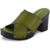 imageCUSHIONAIRE Womens Kamari Faux Wood Sandal with Memory Foam Padding Wide Widths AvailableOlive