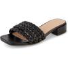 imageCUSHIONAIRE Womens Neary braided low block heel sandal Memory Foam and Wide Widths AvailableBlack