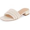 imageCUSHIONAIRE Womens Neary braided low block heel sandal Memory Foam and Wide Widths AvailableIvory
