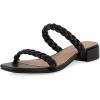 imageCUSHIONAIRE Womens Neptune braided low block heel sandal Memory FoamBlack