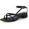 imageCUSHIONAIRE Womens Novella low block heel sandal Memory Foam and Wide Widths AvailableBlack