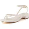 imageCUSHIONAIRE Womens Novella low block heel sandal Memory Foam and Wide Widths AvailableCream