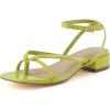 imageCUSHIONAIRE Womens Novella low block heel sandal Memory Foam and Wide Widths AvailableLemon Yellow Patent