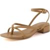 imageCUSHIONAIRE Womens Novella low block heel sandal Memory Foam and Wide Widths AvailableNude